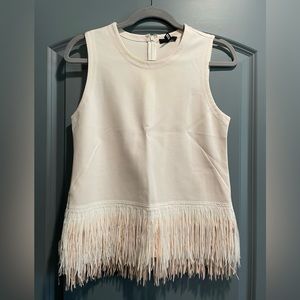 J.Crew Cream Colored Fringe Top